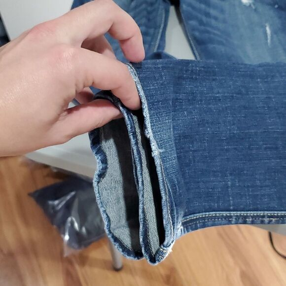 𝅺abercrombie & Fitch 26x31 perfect stretch size 2 medium tint straight leg jean - Picture 8 of 8